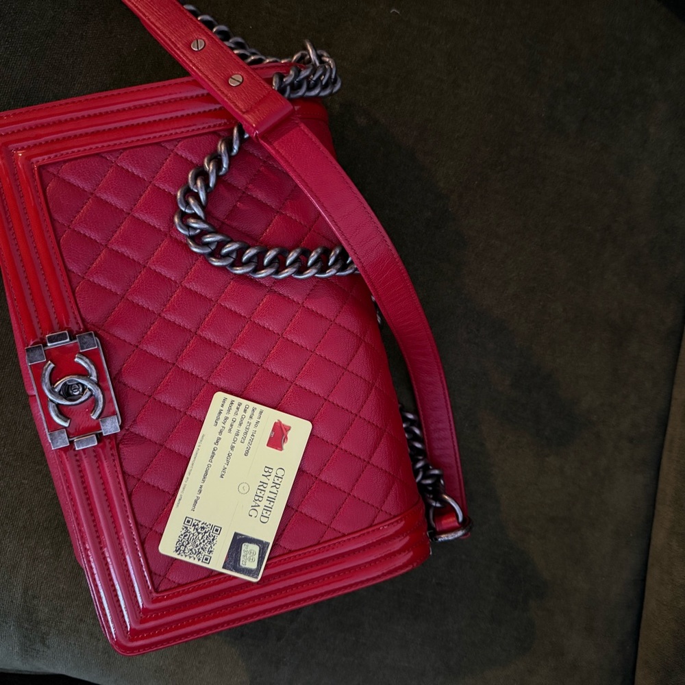 Sold! Chanel Quilted Red Flap Bag